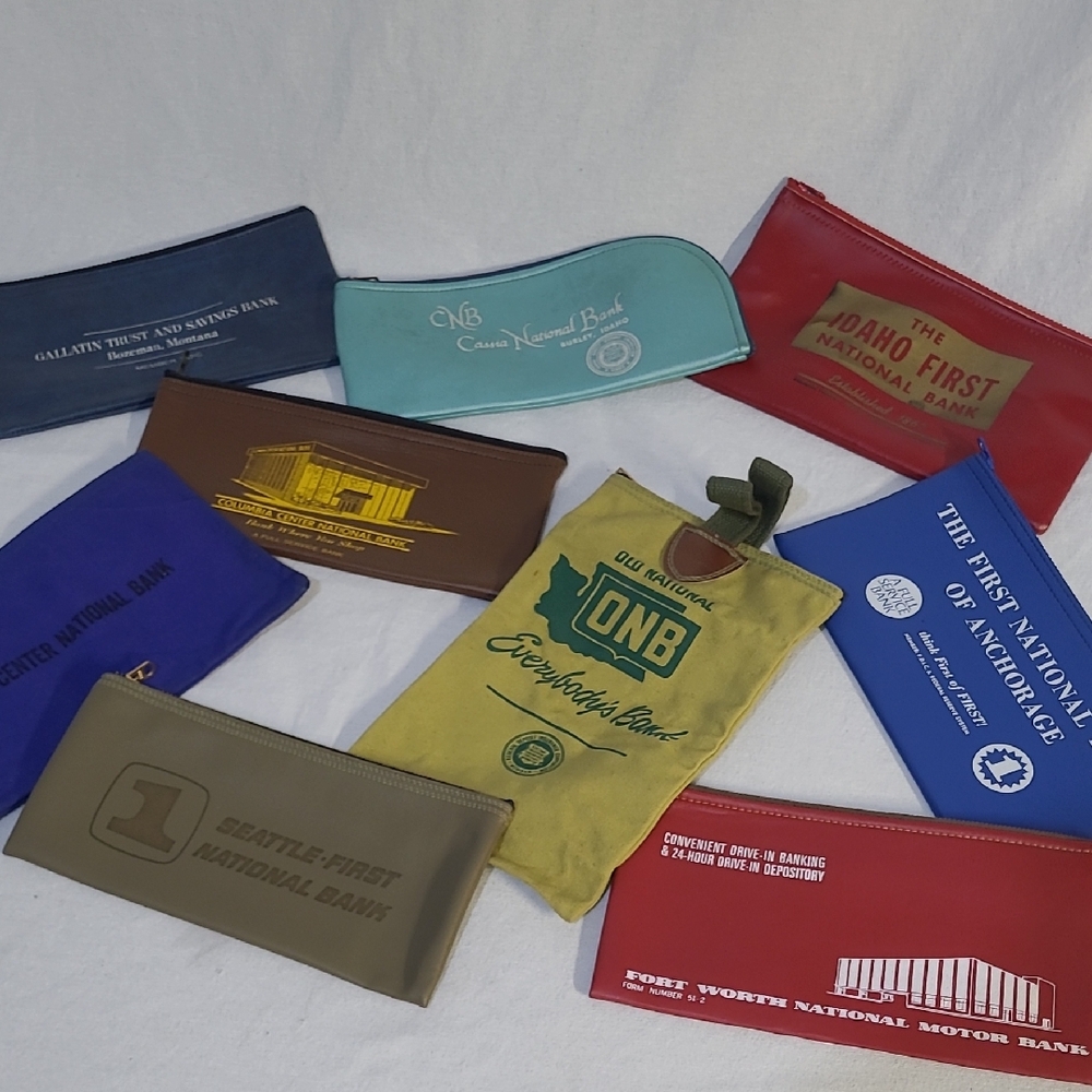 Collection Of Vintage Bank Bags